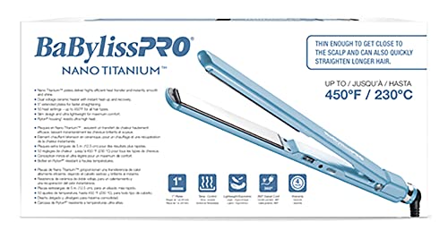 BaBylissPRO Flat Iron Hair Straightener, 1/2 Inch Nano Titanium, Hair Styling Tools & Appliances, BNTBG3050UC