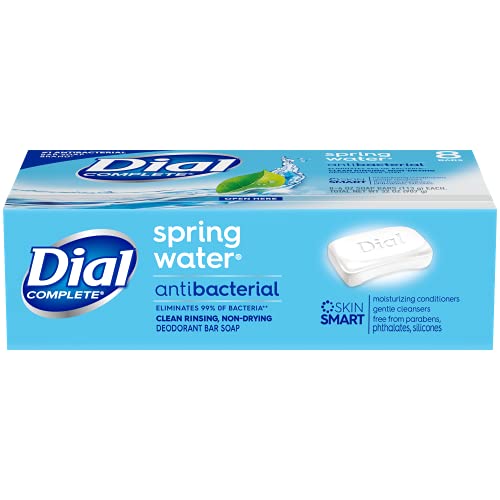 Dial Antibacterial Bar Soap, Spring Water, 32 Bars, 8 Count (Pack of 4)