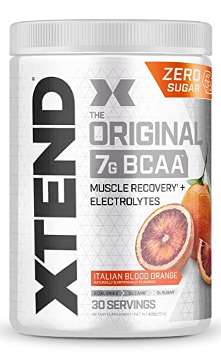 XTEND Original BCAA Powder Airheads Candy Flavor, 7g BCAA and 2.5g L-Glutamine, Sugar Free Post Workout Muscle Recovery Drink with Amino Acids for Men & Women, 30 Servings