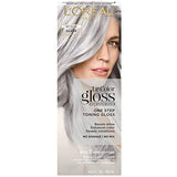 L’Oréal Paris Le Color Gloss One Step Toning Gloss, In-Shower Hair Toner with Deep Conditioning Treatment Formula for Gray Hair, Silver White, 1 Kit, 32.626 cubic_inches