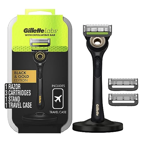 Gillette Labs with Exfoliating Bar Razor Refills for Men , 6 Razor Blade Refills and 7oz Rapid Foaming Shave Gel