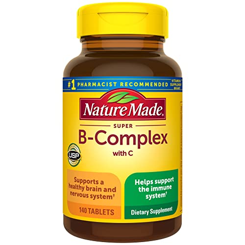 Nature Made Super B Complex with Vitamin C and Folic Acid, Dietary Supplement for Immune Support, 60 Tablets, 60 Day Supply