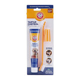 Arm & Hammer for Pets Tartar Control Kit for Dogs | Contains Toothpaste, Toothbrush & Fingerbrush | Reduces Plaque & Tartar Buildup, 3-Piece Kit, Banana Mint Flavor