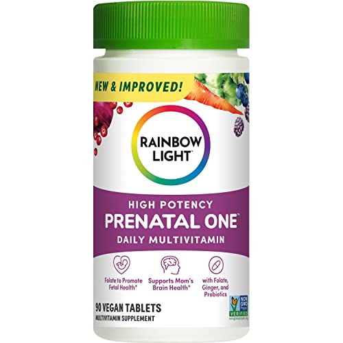 Rainbow Light Prenatal One Multivitamin, Folic Acid, Calcium, & Vitamin D, Gluten Free, Supports from Conception to Postnatal, Clinically Proven Absorption, 150 Tablets