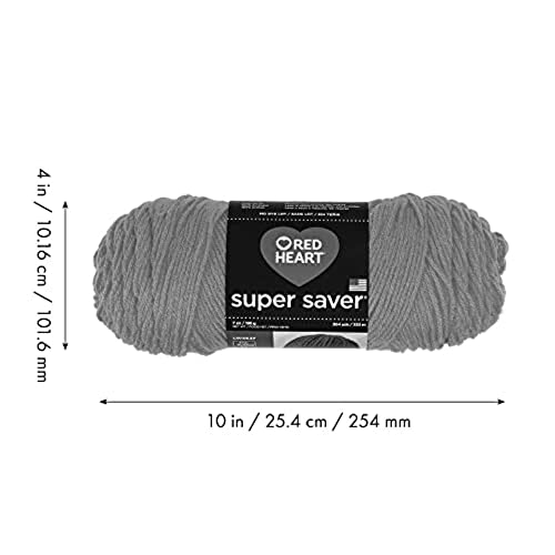 Red Heart Super Saver Yarn, 3 Pack, White 3 Count