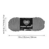 Red Heart Super Saver Yarn, 3 Pack, White 3 Count