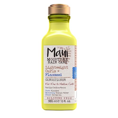 Maui Moisture Lightweight Curls + Flaxseed Conditioner, Conditioning, Paraben Free, Silicone Free, 13 Fl Oz