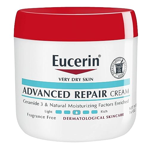 Eucerin Advanced Repair Body Cream, Fragrance Free Body Cream for Dry Skin, 16 Oz Jar