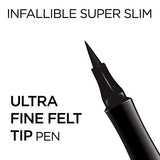 L’Oréal Paris Makeup Infallible Super Slim Long-Lasting Liquid Eyeliner, Ultra-Fine Felt Tip, Quick Drying Formula, Glides on Smoothly, Brown, Pack of 1