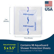 TIDI AquaGuard Sheet – 7” x 7” – Shower Protection Sheet – Self-Adhesive Moisture Barrier – Made without Latex – Wound Cover for Showering – 98 Sheets Per Package – Home Medical Supplies (50010-CSE)