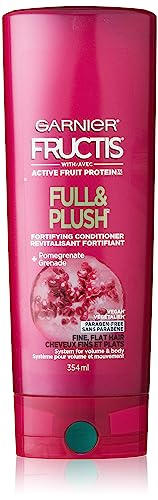 Garnier Fructis Full and Plush Fortifying Conditioner for Fine, Flat Hair, 12 Fl Oz, 1 Count (Packaging May Vary)