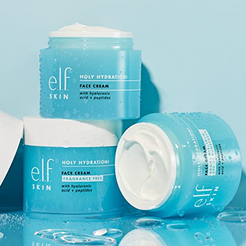 e.l.f. SKIN Holy Hydration! Face Cream, Moisturizer For Nourishing & Plumping Skin, Infused With Hyaluronic Acid, Vegan & Cruelty-Free, 1.8 Oz