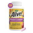 Natures Way Alive! Multivitamin Energy Tablets for Women, B-Vitamin Complex, Supports Cellular Energy, 130 Tablets