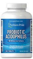 Puritans Pride Probiotic Supplement, Acidophilus, Capsule, 250 Count(Pack of 1)