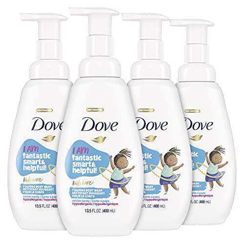 Dove Foaming Body Wash For Kids Coconut Cookie Sulfate-Free Skin Care, 13.5 Fl Oz, Pack of 4