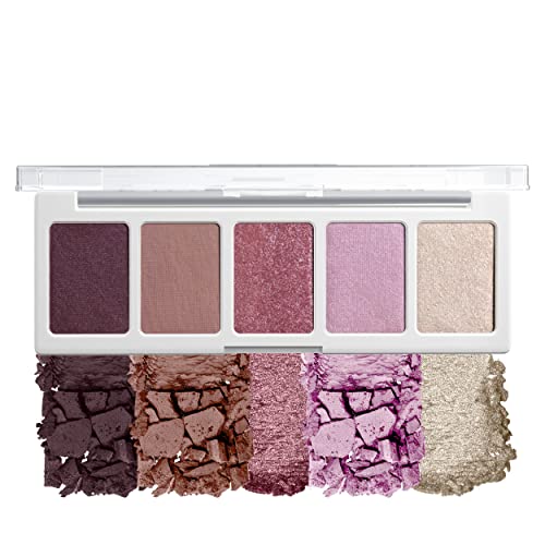 wet n wild Color Icon Eyeshadow Makeup 5 Pan Palette, Purple Petalette, Matte, Shimmer, Metallic, Long Wearing, Rich Buttery Pigment, Cruelty Free