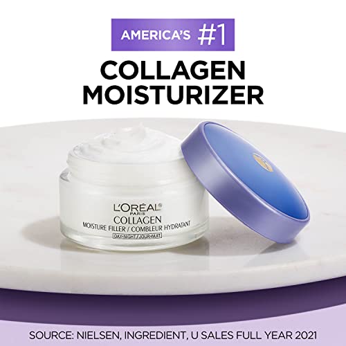 L'Oreal Paris Collagen Daily Face Moisturizer, Reduce Wrinkles, Face Cream 3.4 oz