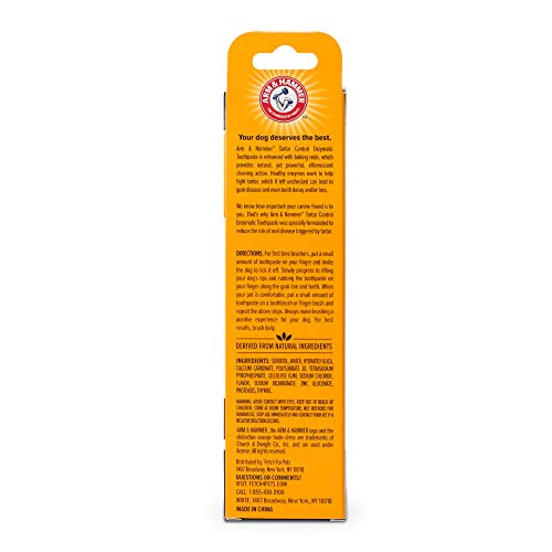 Arm & Hammer for Pets Clinical Care Dental Enzymatic Toothpaste for Dogs | Soothes Inflamed Gums | Safe for Puppies 1 Pack Fresh Breath Vanilla Ginger