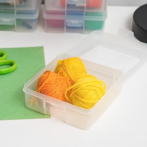 IRIS USA 10Pack Large Plastic Hobby Art Craft Supply Organizer Storage Containers with Latching Lid