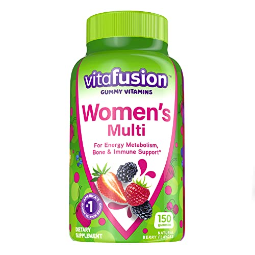 vitafusion Women’s Daily Gummy Multivitamin vitamin C & E, Delicious Berry Flavors, 150ct (75 day supply), from America’s number one Gummy Vitamin Brand