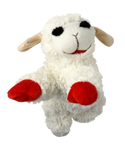 Multipet INTERNATIONAL Lambchop Plush Squeak Toy Mini for Pets, 6-Inch