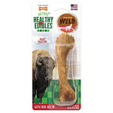 Nylabone Healthy Edibles WILD Natural Long-Lasting Dog Treats - Dog Bone Treats - Bison Flavor, Large (1 Count)