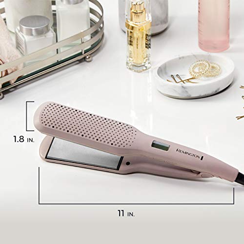 Remington Wet2Straight Hair Straightener / Flat Iron, 450°F Salon High Heat, 1 3/4 Inch plates, Mauve