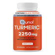 Qunol Turmeric Curcumin with Black Pepper, 2250mg Turmeric Extract with 95% Curcuminoids, Extra Strength Turmeric Supplement, Enhanced Absorption, Joint Support Supplement, 90 Vegetarian Capsules