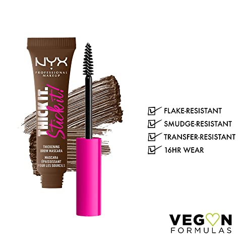 NYX PROFESSIONAL MAKEUP Thick It Stick It Thickening Brow Mascara, Eyebrow Gel - Espresso