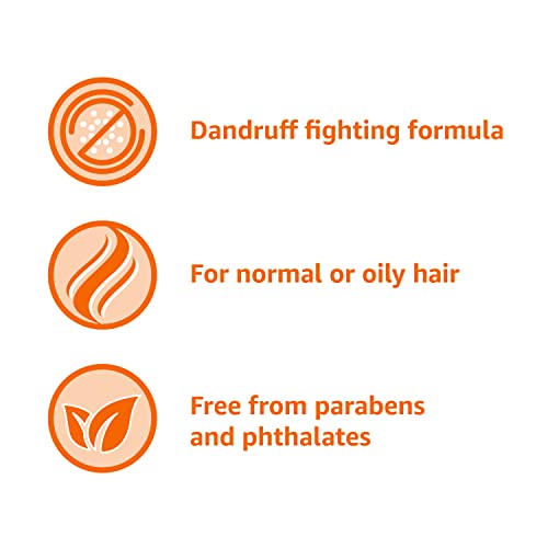 Amazon Basics Dandruff Shampoo, Everyday Use, Normal to Oily Hair, 33.8 Fluid Ounces, 1 Pack (Previously Solimo)