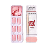 KISS imPRESS Color Press-On Nails Polish-Free Manicure Set, ‘Serendipity’, 30 Chip-Proof, Smudge-Proof Fake Nails