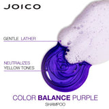 Joico Color Balance Purple Shampoo | For Cool Blonde, Gray Hair | Eliminate Brassy Yellow Tones | Boost Color Vibrancy & Shine | UV Protection | With Rosehip Oil & Green Tea Extract | 10.1 Fl Oz