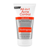 Neutrogena All-In-1 Acne Control Daily Face Scrub to Exfoliate & Treat Acne, with 2% Salicylic Acid Acne Medication, Exfoliating Acne Facial Scrub for Acne Marks & Breakouts, 4.2 fl. oz