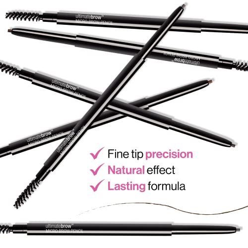 Wet n Wild Ultimate Brow Micro Eyebrow Retractable Pencil, Soft Brown, Ultra Fine 1.5mm Tip, Draws Tiny Brow Hairs