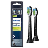 Philips Sonicare Genuine W DiamondClean Toothbrush Heads, 2 Brush Heads, Black, HX6062/95