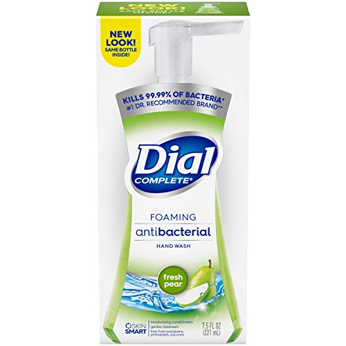 Dial Complete Anti-bacterial Foaming Hand Wash, 60 oz of Foaming Hand Soap. 2-scent Variety Pack Spring Water/Pear, 15 Fluid Ounces each (4 pack)