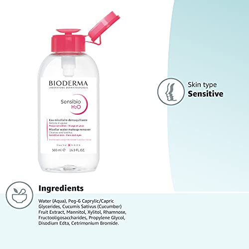 Bioderma - Sensibio H2O - Micellar water makeup remover, 33.4 Fl Oz