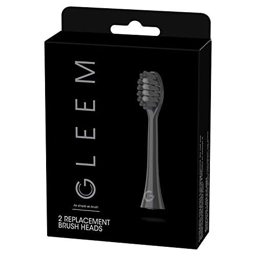 GLEEM Toothbrush Replacement Brush Heads Refill, White, 2 count