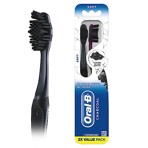 Oral-B Charcoal Toothbrushes, Medium 2ct