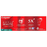 Colgate Optic White Stain Fighter Whitening Toothpaste Gel, Fresh Mint Flavor Gel Toothpaste, Safely Removes Surface Stains, Enamel-Safe for Daily Use, Whitening Toothpaste with Fluoride, 4.2 Oz Tube