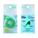 REACH POP Dental Floss | Vegan Wax & PFAS-Free | Durable & Shred Resistant | Slides Smoothly & Easily | Effective Plaque Removal | Blue Color Floss | Mint, 54.7 YD