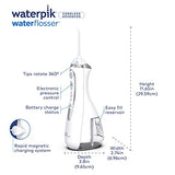 Waterpik Cordless Advanced Water Flosser For Teeth, Gums, Braces, Dental Care With Travel Bag and 4 Tips, ADA Accepted, Rechargeable, Portable, and Waterproof, Gray WP-587