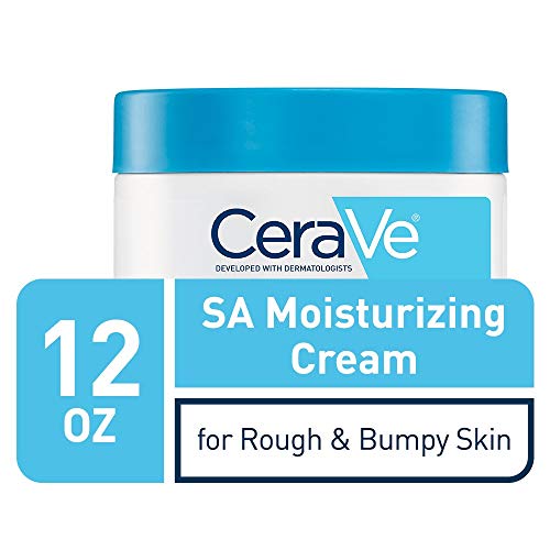 CeraVe Moisturizing Cream with Salicylic Acid | Exfoliating Body Cream with Lactic Acid, Hyaluronic Acid, Niacinamide, and Ceramides | Fragrance Free & Allergy Tested | 19 Ounce