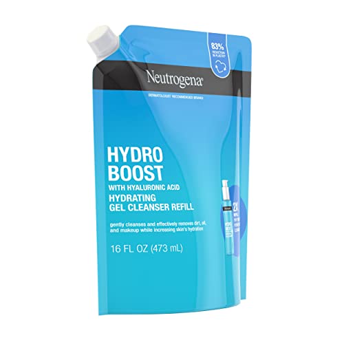 Neutrogena Hydro Boost Lightweight Hydrating Facial Gel Cleanser, Gentle Face Wash & Makeup Remover with Hyaluronic Acid, Hypoallergenic & Paraben-Free, 7.8 fl. oz