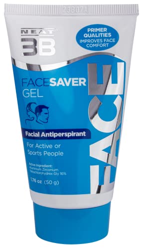 Neat Feat 3B Face Saver Antiperspirant Gel for Facial Perspiration & Shine, White and Blue, 1.76 Fl Oz