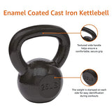 Amazon Basics Cast Iron Kettlebell with Enamel Finish, 35-Pound, Black