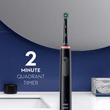 Oral-B Smart 1500 Rechargeable Electric Powered Toothbrush, Black with Visible Pressure Sensor to Protect Gums - 3 Modes - 2 Minute Timer – Deep Cleans