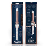 Conair Double Ceramic 1 1/4-Inch Curling Iron, 1 ¼ inch barrel produces loose curls – for use on medium and long hair