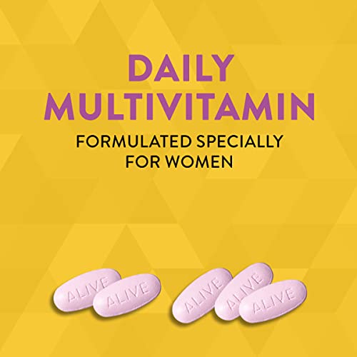 Natures Way Alive! Multivitamin Energy Tablets for Women, B-Vitamin Complex, Supports Cellular Energy, 130 Tablets