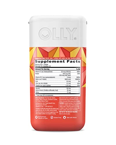 OLLY Heavenly Hair Gummy, Supports Healthy Hair, Keratin, Biotin, AMLA, Chewable Supplement, 30 Day Supply - 60 Count